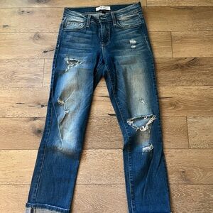 Flying monkey cropped jeans
